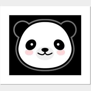 Panda Kawaii Face Posters and Art